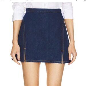 Re/done 25 fortuna Denim Blue Women's Skirt new